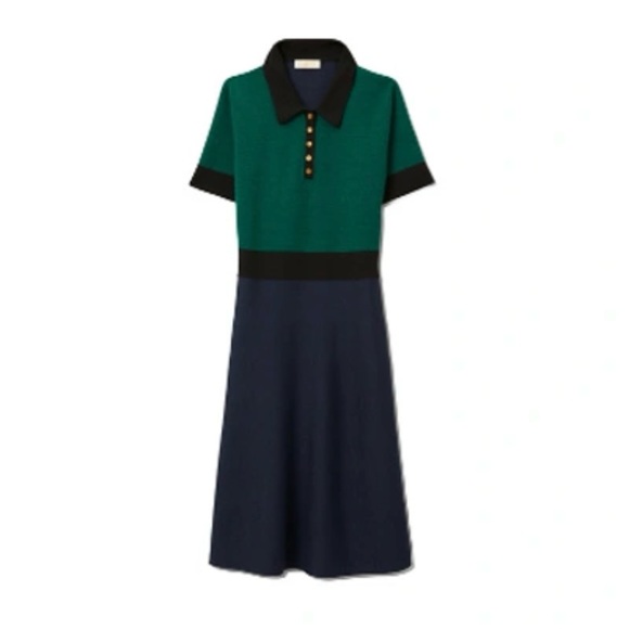 Tori, Burch, color block, sweater dress xs blue green - Picture 2 of 4